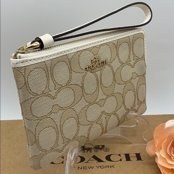 COACH Double Corner Zip Wristlet In Signature Canv - Picture 3 of 8